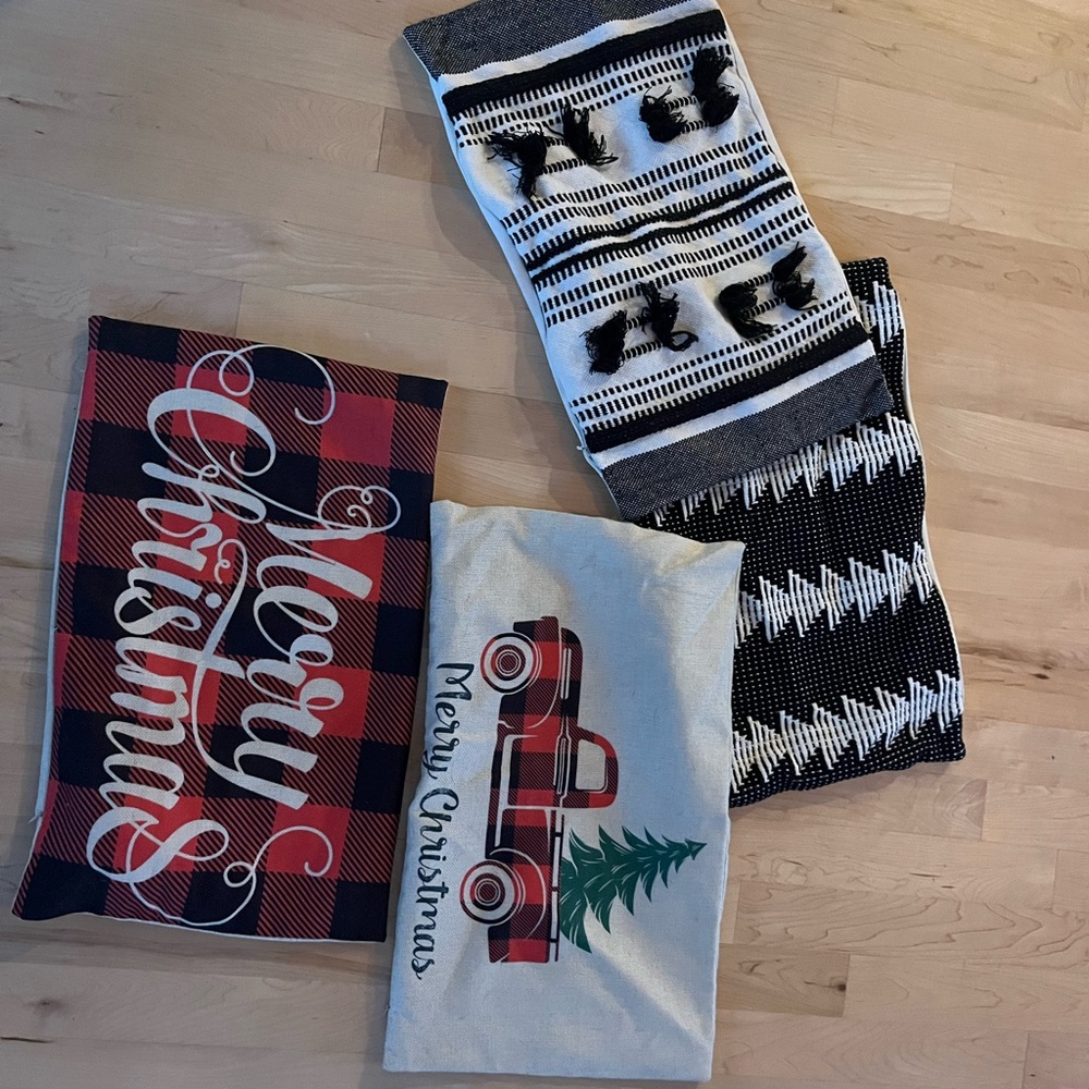 Festive Christmas Pillow Covers Set